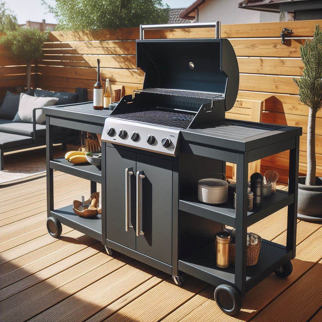 Portable Grill Station with Storage
