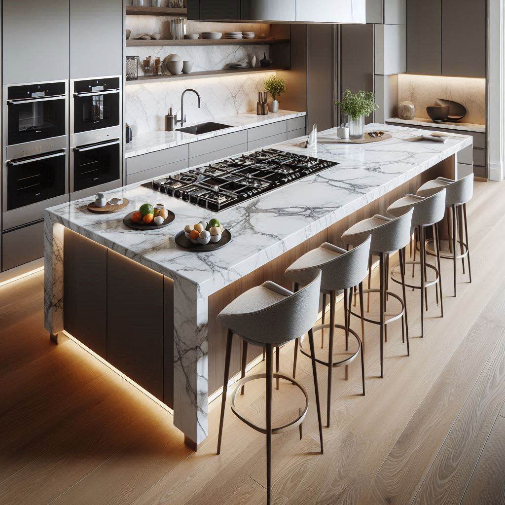 15 Kitchen Island Ideas 13 Integrated Kitchen Island Ideas with Stove and Seating