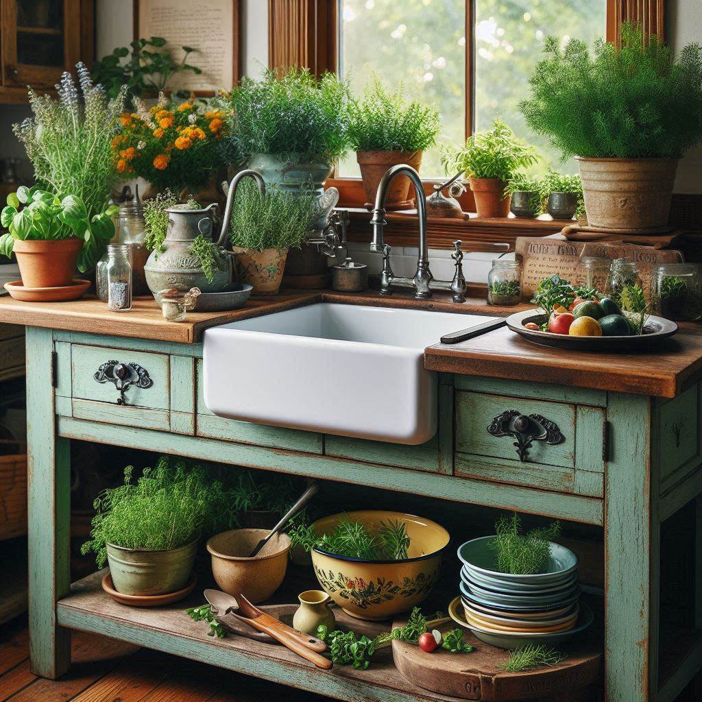 15 Brilliant Cheap Outdoor Kitchen Ideas 17 Upcycled Sink Potting Station Turned Outdoor Kitchen