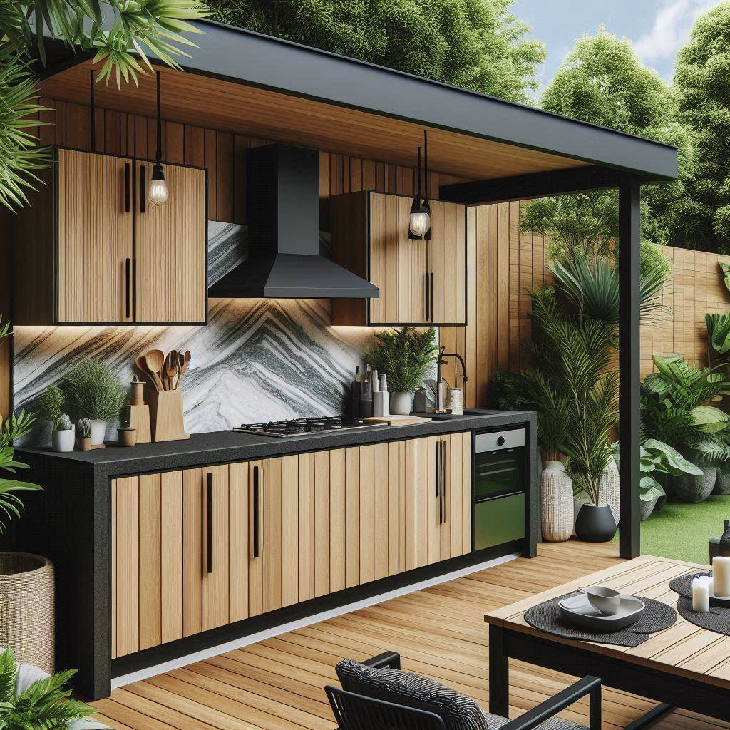 15 Stunning Modern Outdoor Kitchen Ideas 4 Warm and Inviting Wood Accents