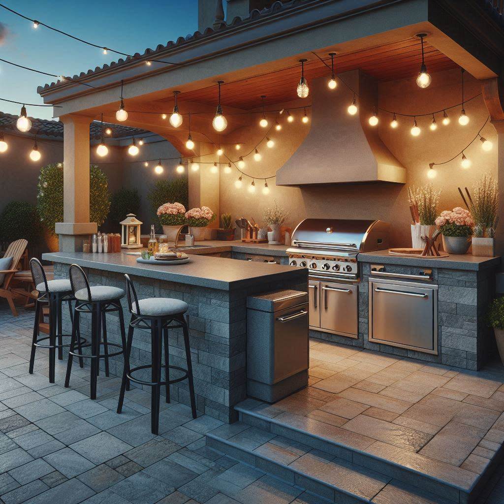 Grill Island with Bar Seating