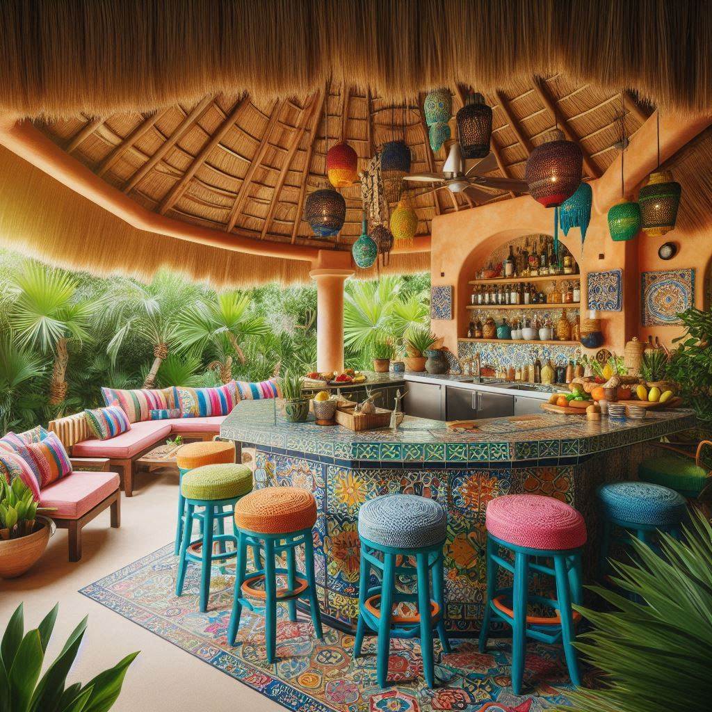 15 Inspiring Mexican Outdoor Kitchen Ideas 7 Palapa-Style Roof