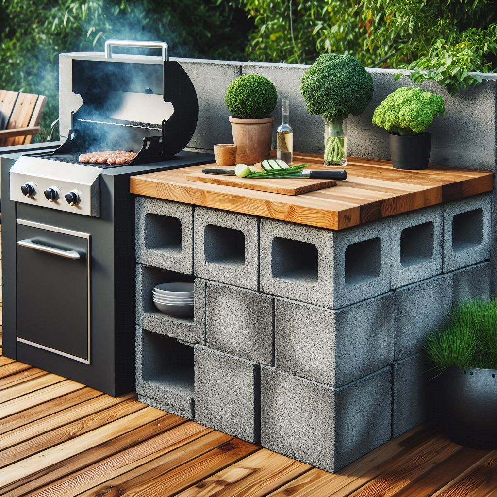 15 Brilliant Cheap Outdoor Kitchen Ideas 5 Cinder Block Outdoor Kitchen Hack