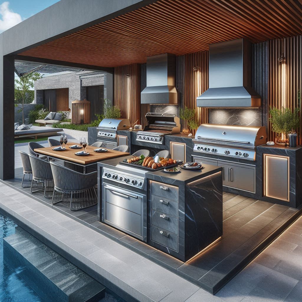 15 Luxury Outdoor Kitchen Ideas 10 Outdoor Kitchen with a Luxury Grilling Station