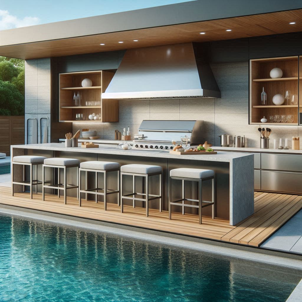 15 Stunning Modern Outdoor Kitchen Ideas 13 Poolside Paradise