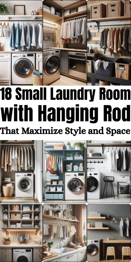 18 Small Laundry Room Ideas with Hanging Rod That Maximize Style and Space 2 18 Small Laundry Room Ideas with Hanging Rod That Maximize Style and Space