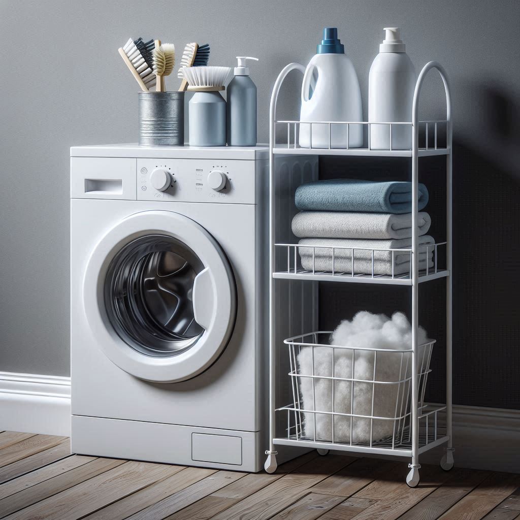 18 Genius Small Laundry Room Ideas That Maximize Every Inch! 7 Slim Storage Carts on Wheels