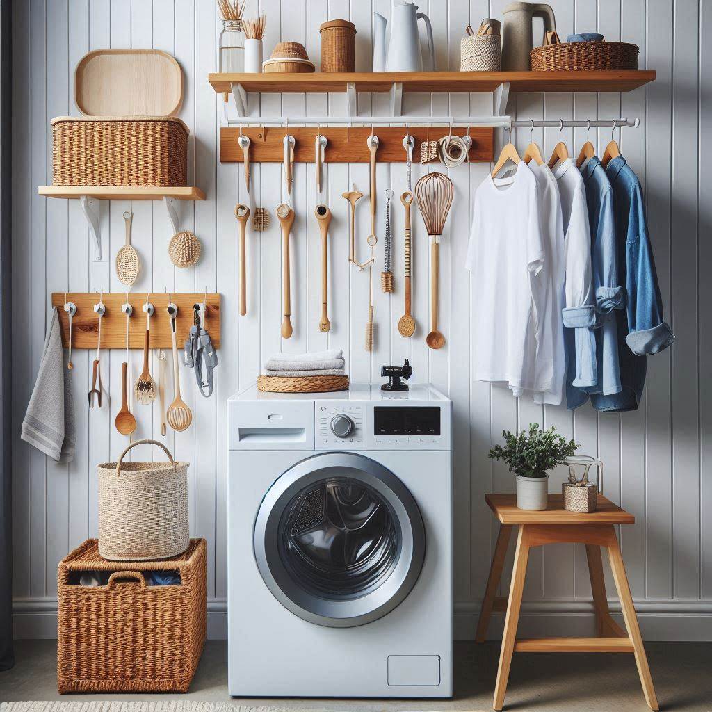 18 Small Laundry Room Makeover Ideas That Maximize Style and Function 3 Use Vertical Space Wisely