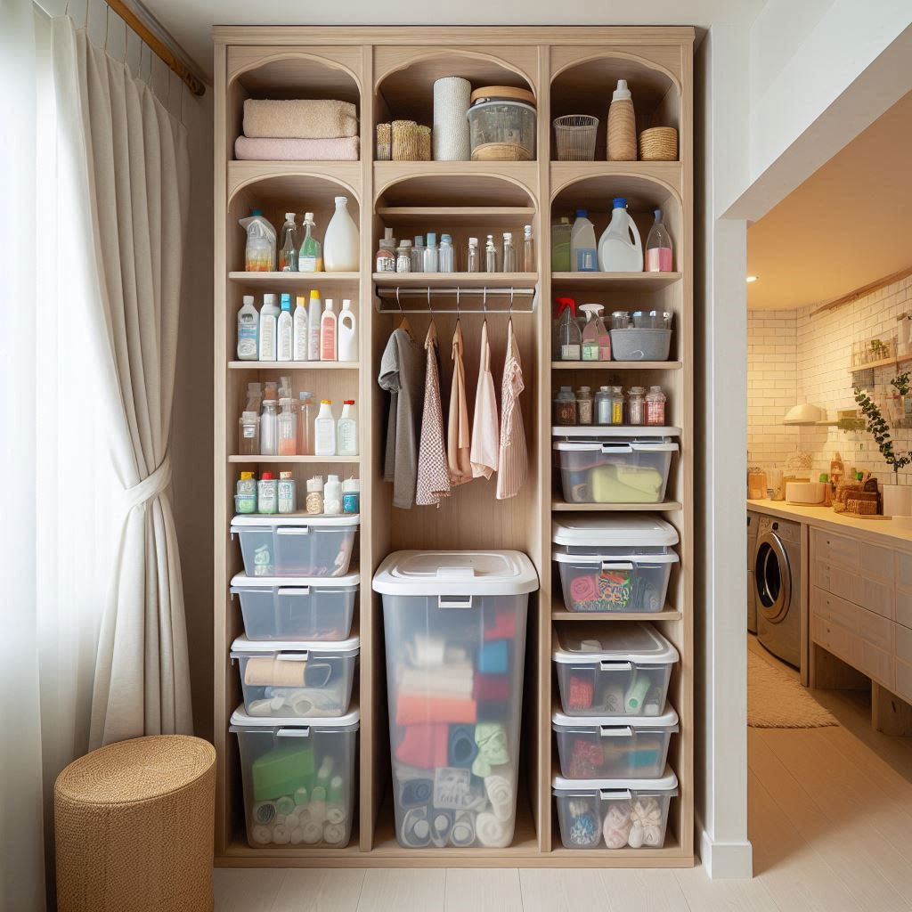 18 Genius Small Laundry Room Ideas with Shelves That Maximize Space & Style 17 Repurpose Bookshelves or Kitchen Racks