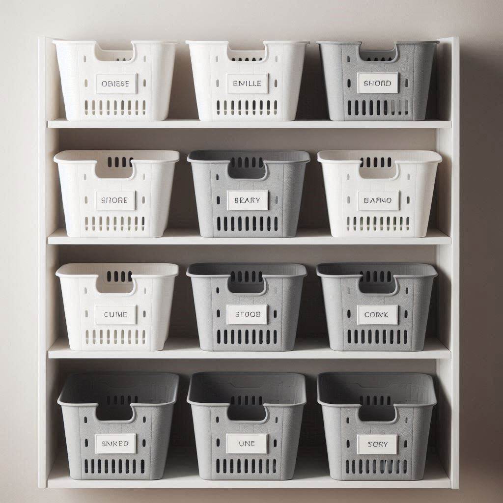 18 Small Laundry Room Organization Ideas to Maximize Your Space 11 Use Matching Bins and Labels