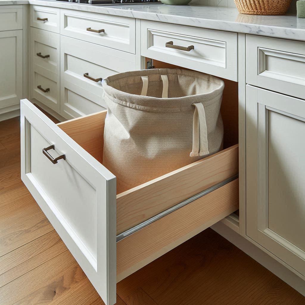 18 Smart & Stylish Laundry Room Ideas for Small Apartments 18 Laundry Basket Drawer or Pull-Out Hamper
