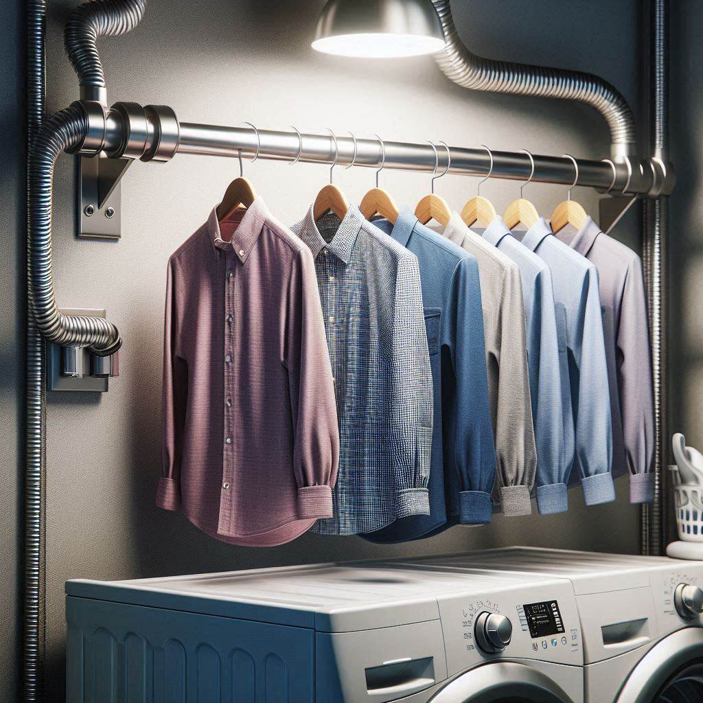 18 Small Laundry Room Storage Solutions to Maximize Space and Style 20 Mounted Rod for Hanging Clothes