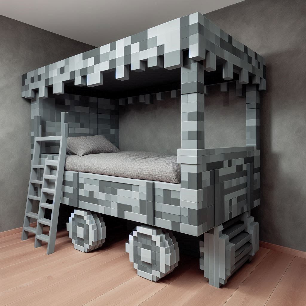 18 Epic Minecraft Bedroom Ideas for Boys That Every Young Gamer Will Love 5 DIY Minecraft Bed Frame