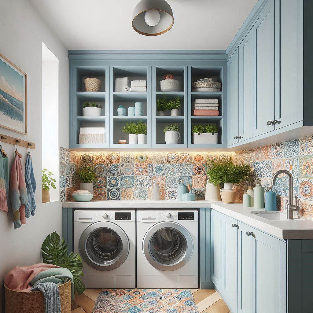 18 Small Laundry Room Ideas with Cabinets to Maximize Space and Style 19 Colorful Cabinets for Style Impact