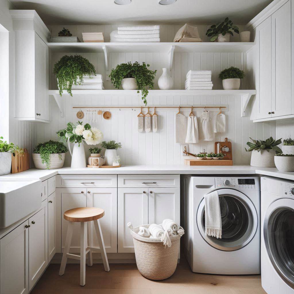 18 Small Laundry Room Ideas with Cabinets to Maximize Space and Style 10 White Cabinets