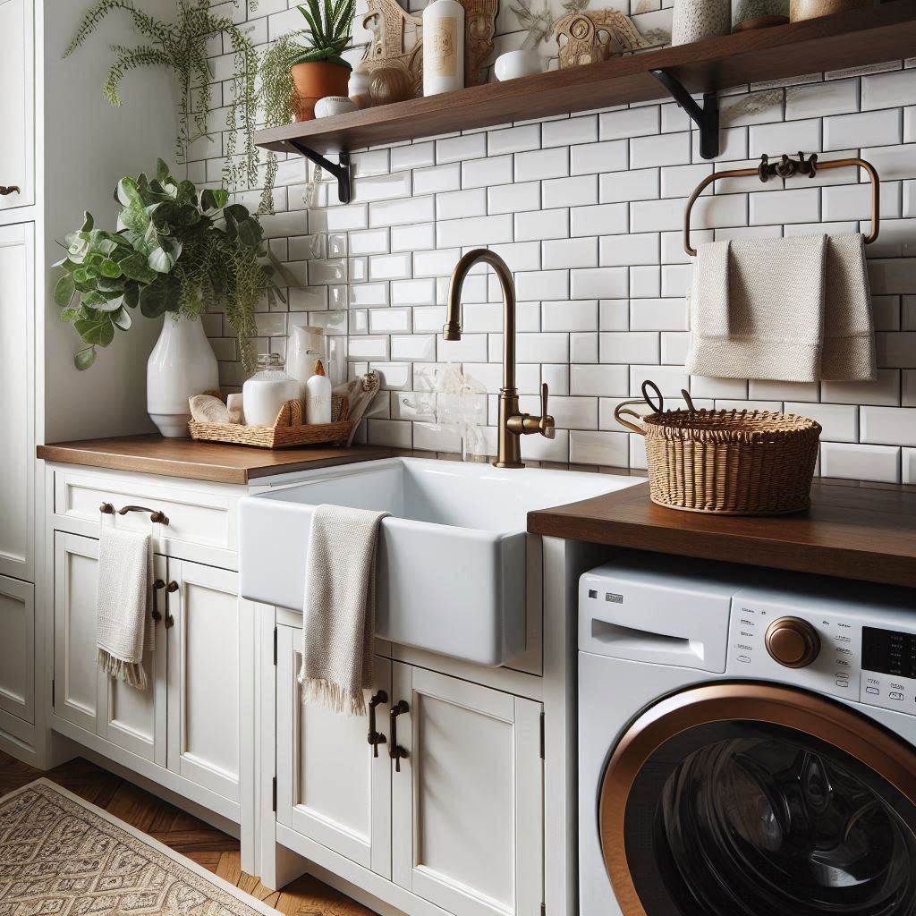 18 Small Laundry Room Makeover Ideas That Maximize Style and Function 8 Install a Utility Sink or Tub