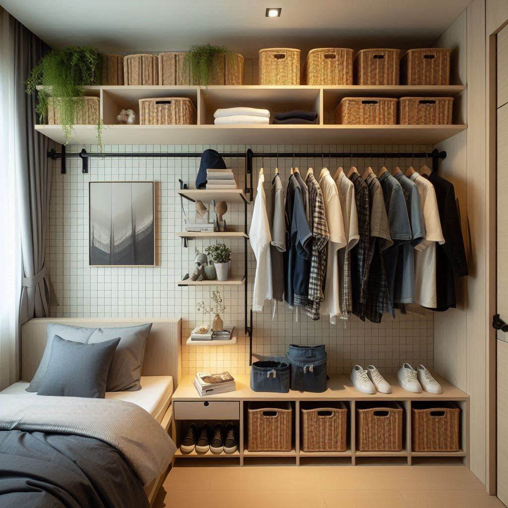 18 Modern Small Bedroom Ideas for Men 11 Smart Closet Organization