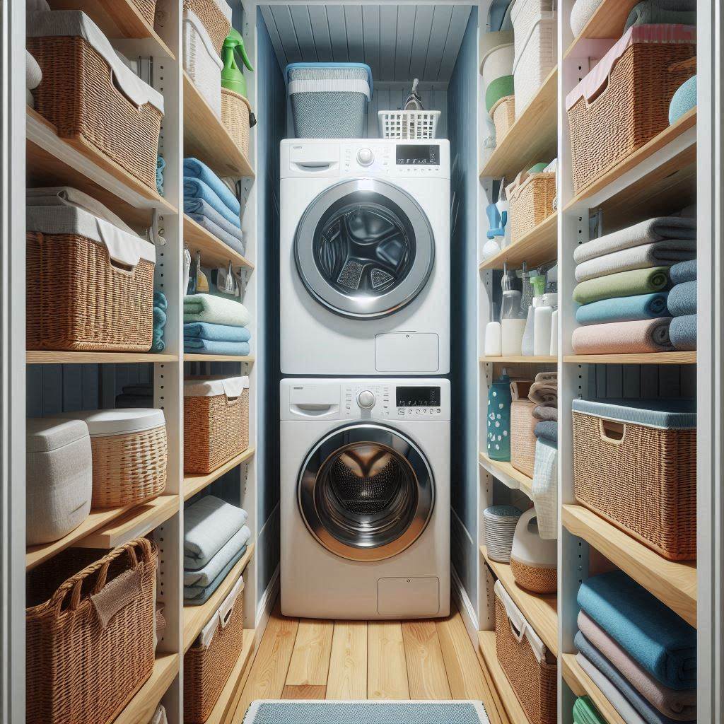 18 Small Laundry Room Organization Ideas to Maximize Your Space 7 Stackable Washer & Dryer Tower