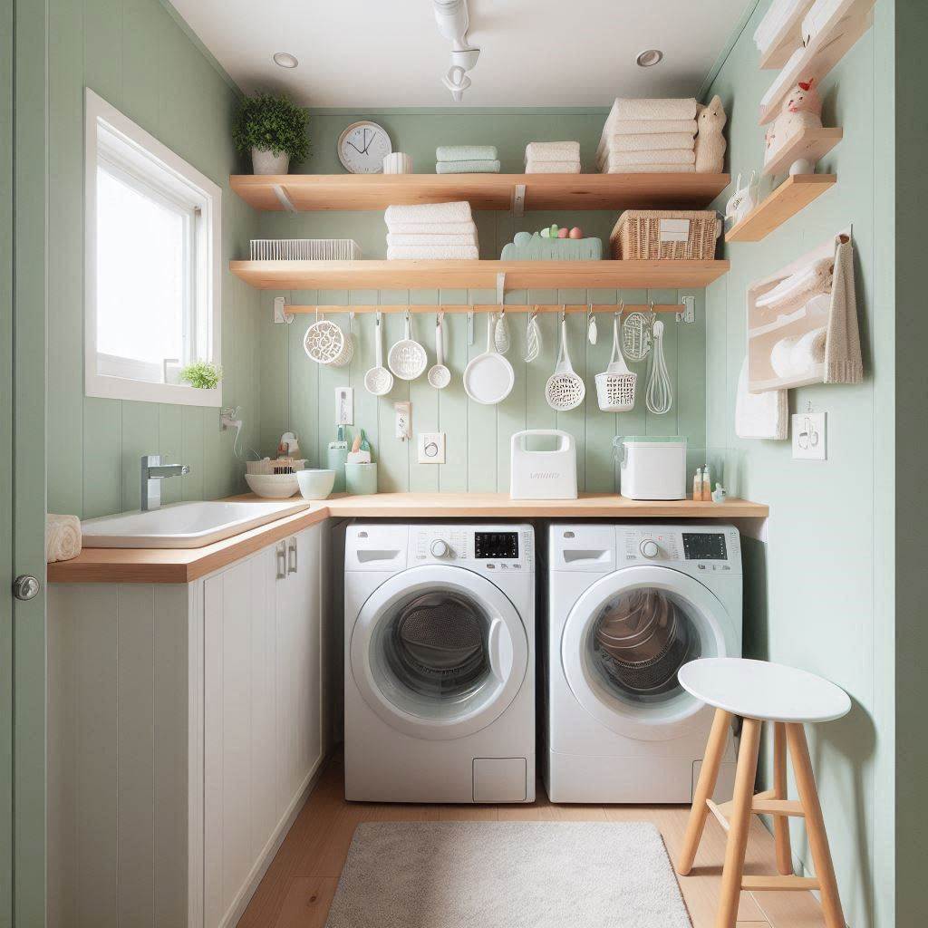 18 Small Laundry Room Makeover Ideas That Maximize Style and Function 14 Paint It a Bright, Uplifting Color