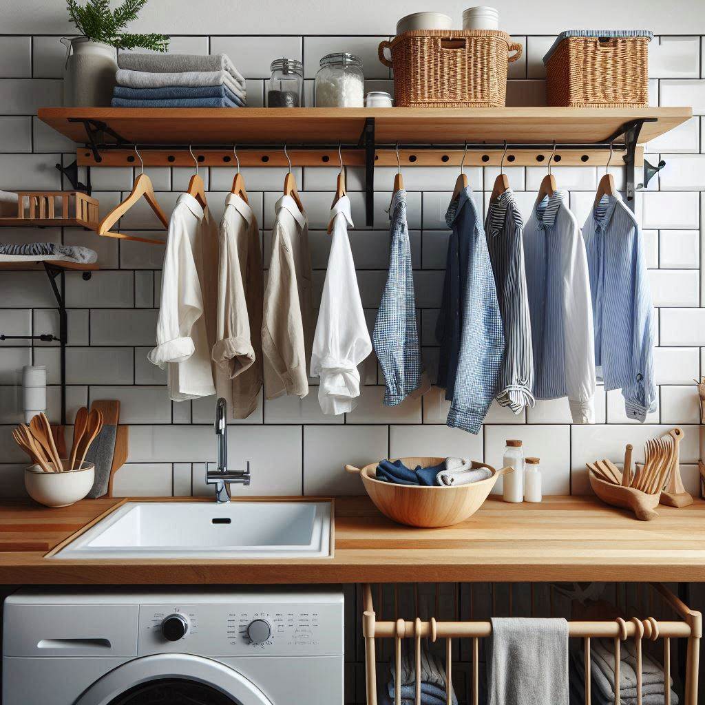 18 Small Laundry Room Ideas with Sink That Make Every Inch Count 10 Overhead Drying Rack Abo
