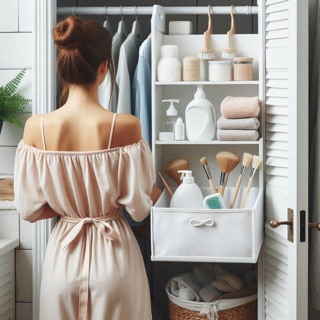 18 Small Laundry Room Makeover Ideas That Maximize Style and Function 17 Organize with Over-the-Door Storage