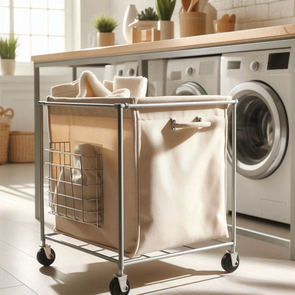 18 Small Laundry Room Storage Solutions to Maximize Space and Style 19 Canvas Laundry Hampers on Wheels