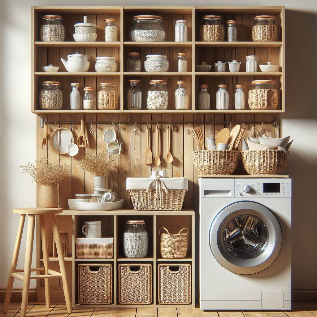 18 Smart & Stylish Laundry Room Ideas for Small Apartments 4 Vertical Wall Storage Solutions