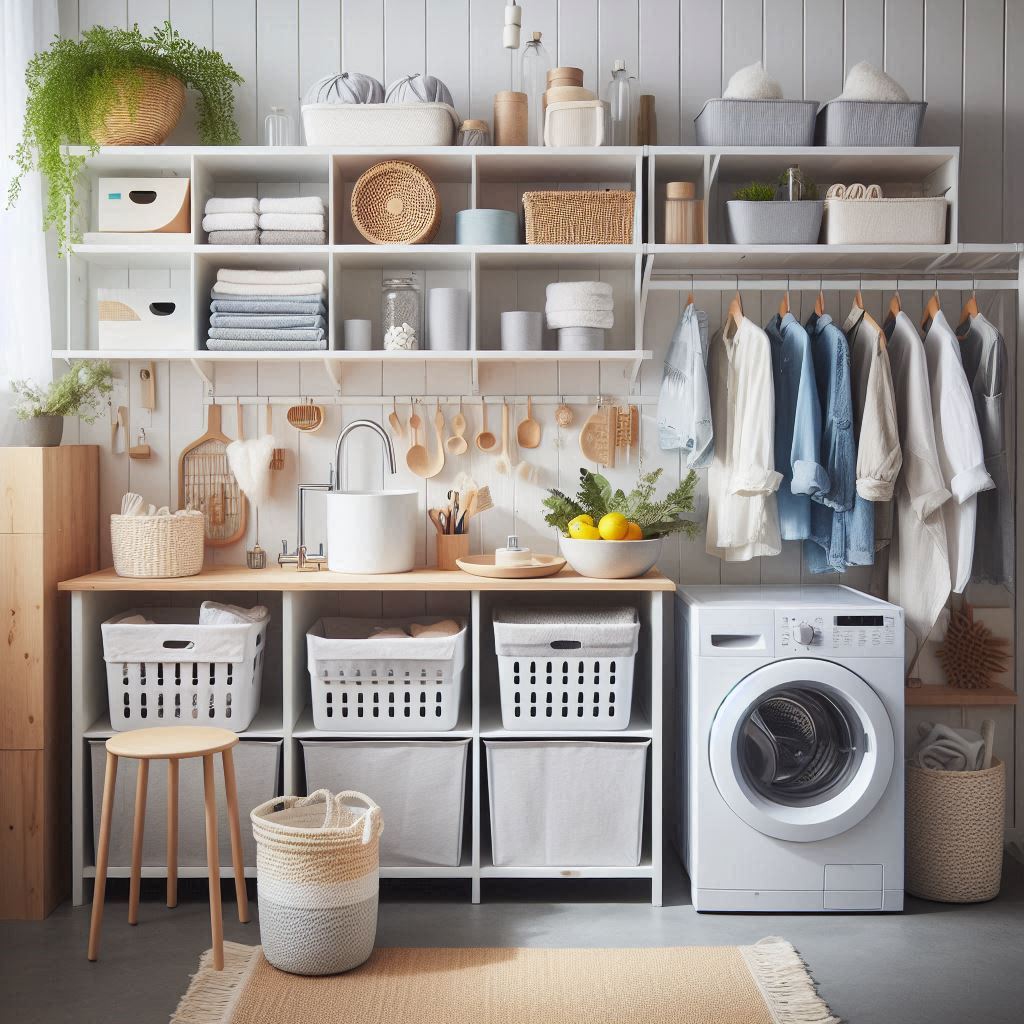 18 Genius Small Laundry Room Ideas with Shelves That Maximize Space & Style 6 IKEA-Inspired Modular Shelf Systems