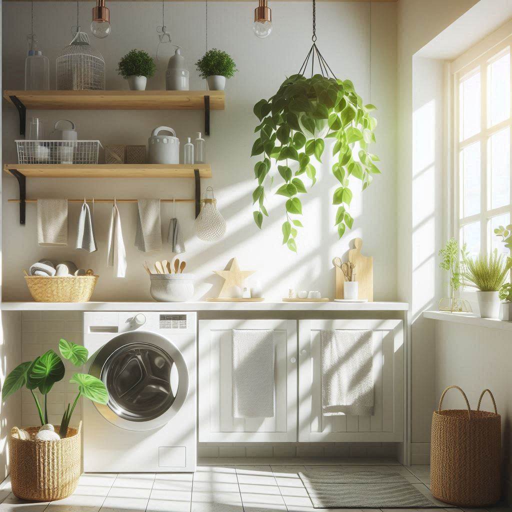 18 Genius Small Laundry Room Ideas That Maximize Every Inch! 20 Add Greenery an