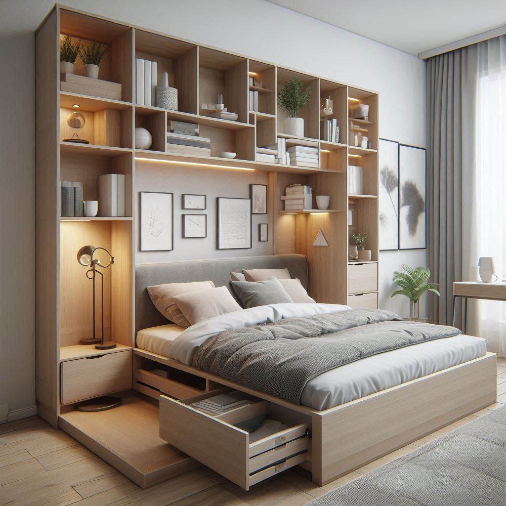 18 Modern Small Bedroom Ideas for Men 17 Hidden Storage Behin