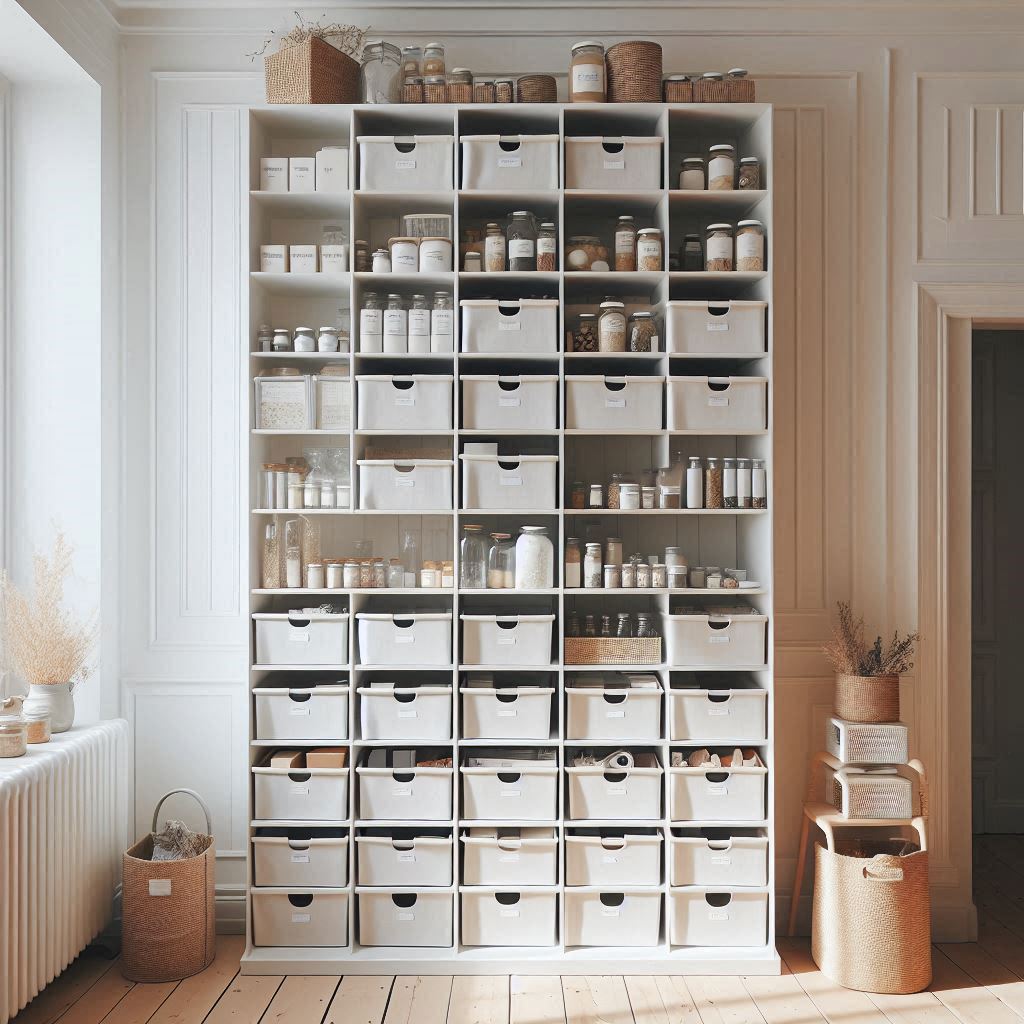 18 Small Laundry Room Ideas with Stackable Washer and Dryer 5 Vertical Built-In Shelving