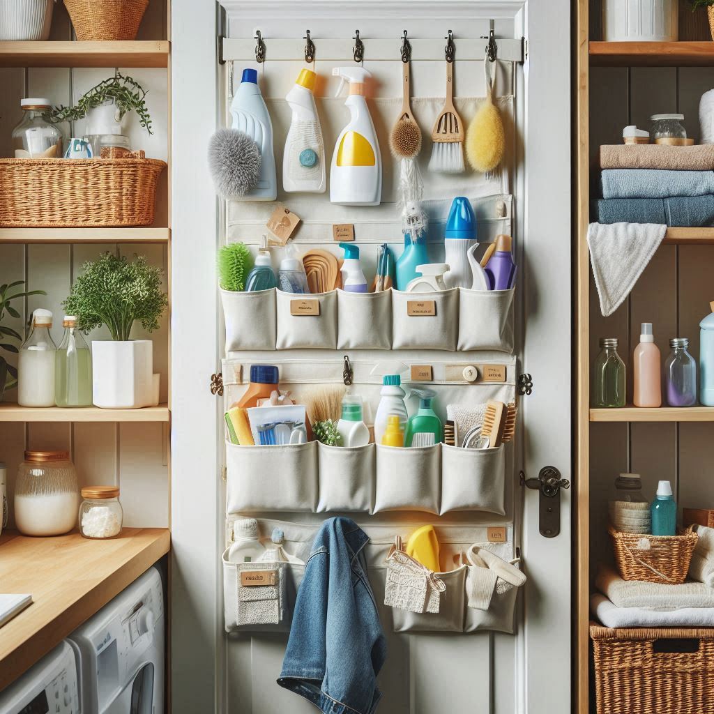 18 Small Laundry Room Storage Solutions to Maximize Space and Style 12 Over-the-Door Organizers