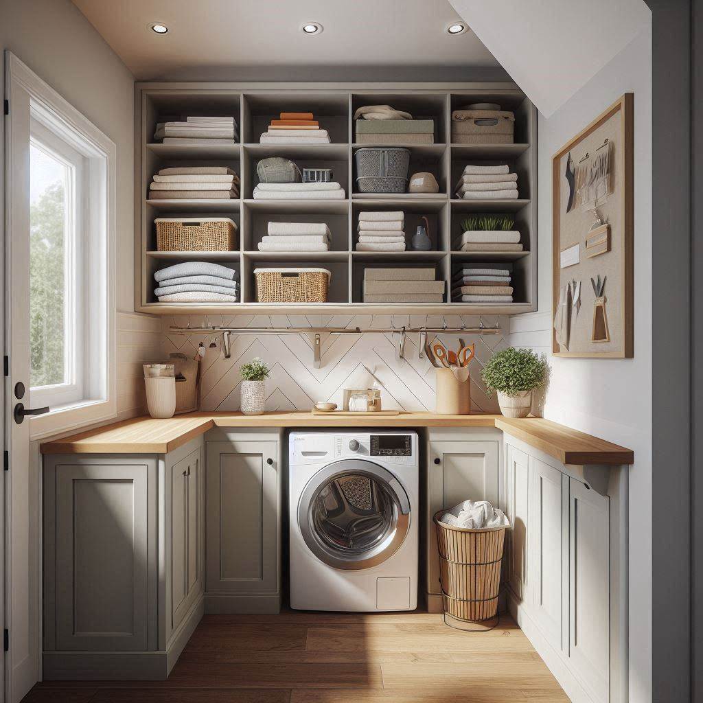 18 Small Laundry Room Ideas with Cabinets to Maximize Space and Style 16 Corner Cabin
