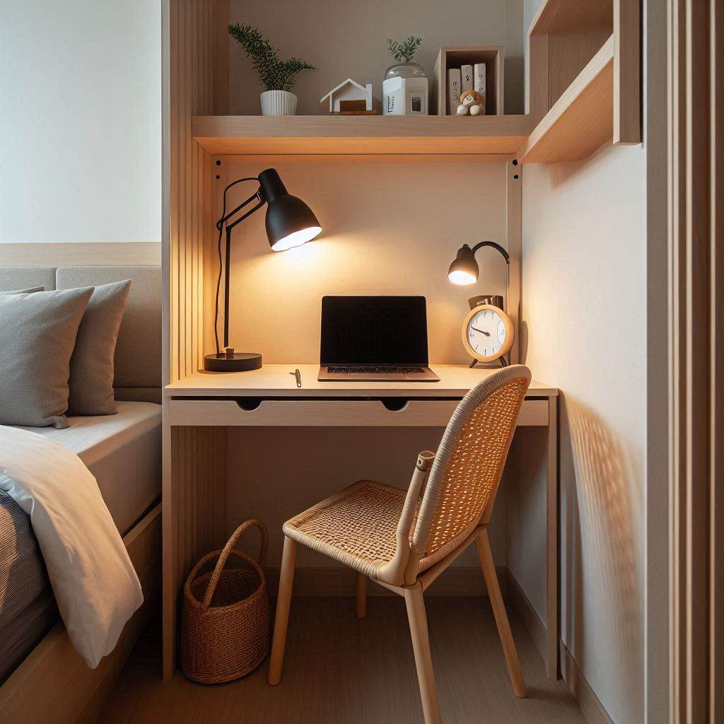 18 Cozy Bedroom Ideas for Small Spaces 10 Add a Mini Desk for Work or Study