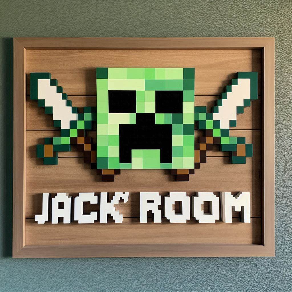 18 Epic Minecraft Bedroom Ideas for Boys That Every Young Gamer Will Love 18 Personalized Minecraft Name Sign
