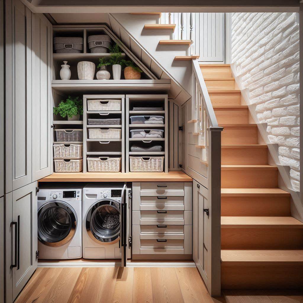 18 Genius Small Laundry Room Ideas That Maximize Every Inch! 14 Under-Stair Laundry Conversi