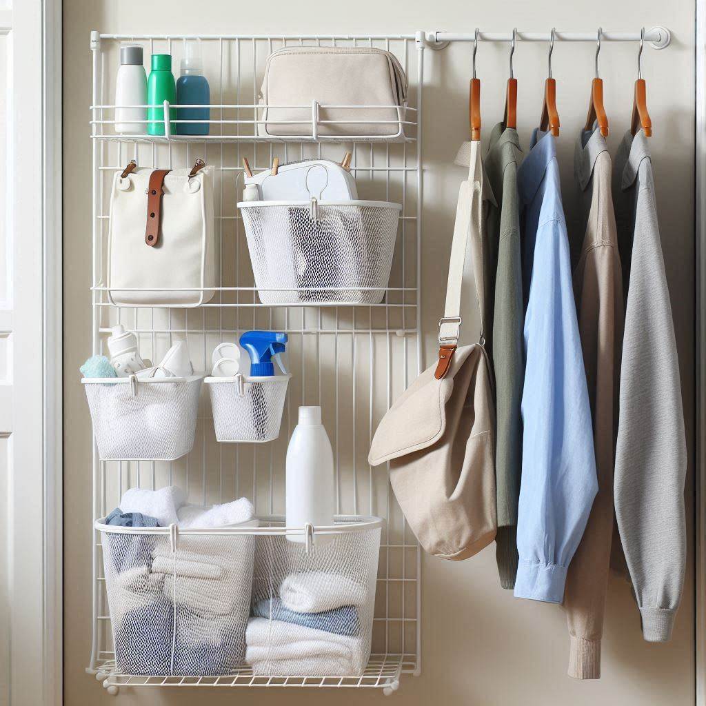 18 Smart & Stylish Laundry Room Ideas for Small Apartments 15 Over-the-Door Storage Rack