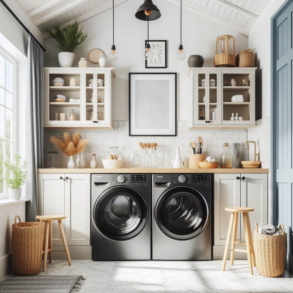 18 Small Laundry Room Organization Ideas to Maximize Your Space 14 Compact Wall Cabinets