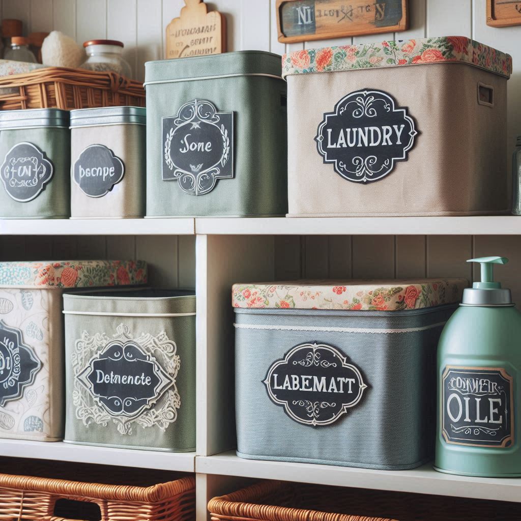 18 Small Laundry Room Makeover Ideas That Maximize Style and Function 5 Add Stylish Storage Bins and Baskets