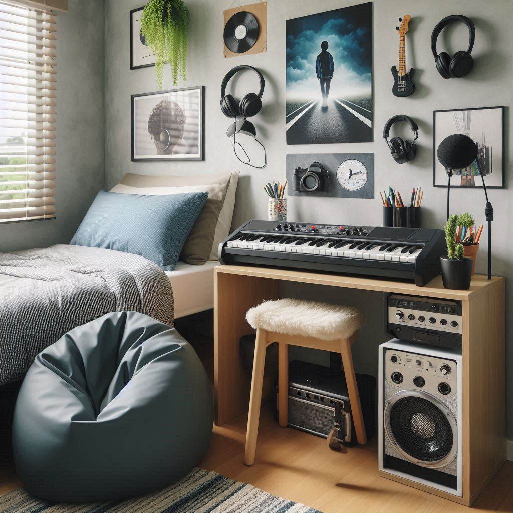 18 Cozy Bedroom Ideas for Small Spaces 18 Add a Personal Music or Hobby N