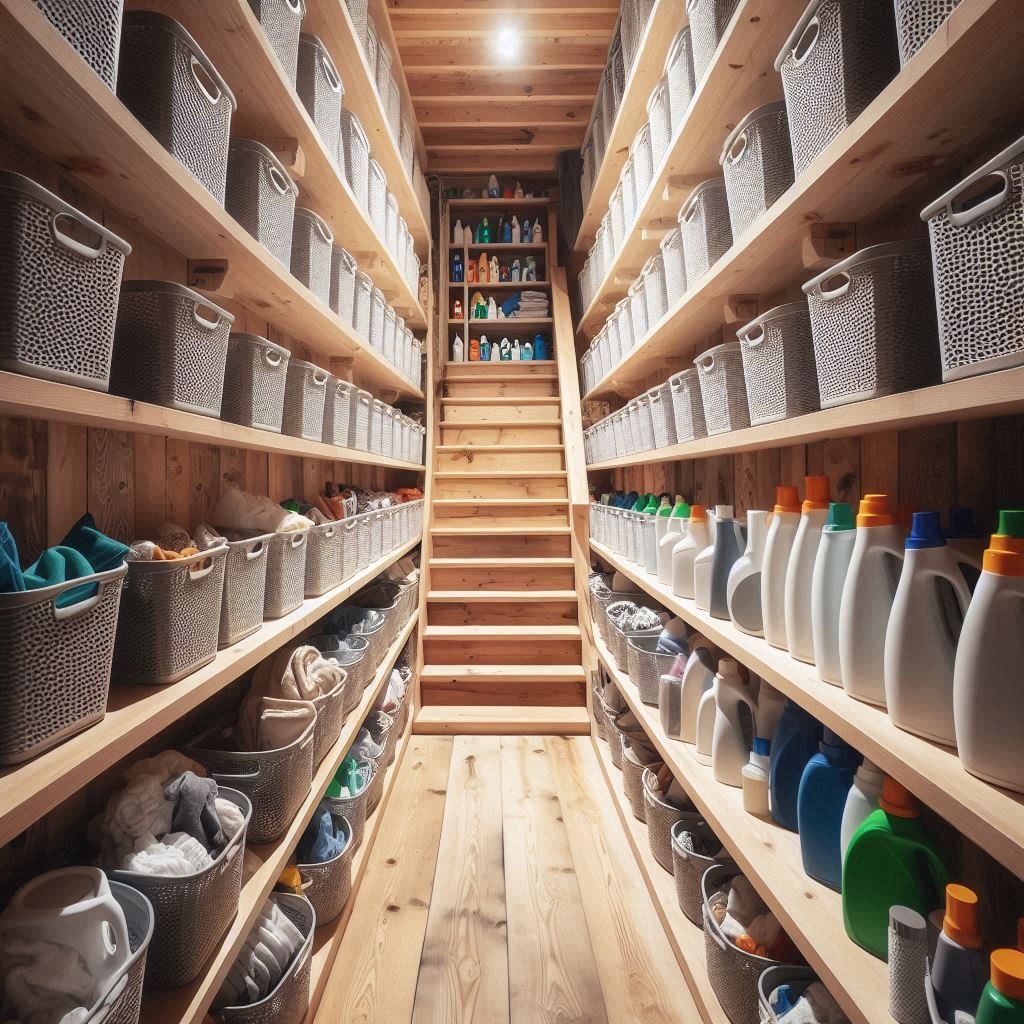 18 Genius Small Laundry Room Ideas with Shelves That Maximize Space & Style 3 Go Vertical with Tall Open Shelves