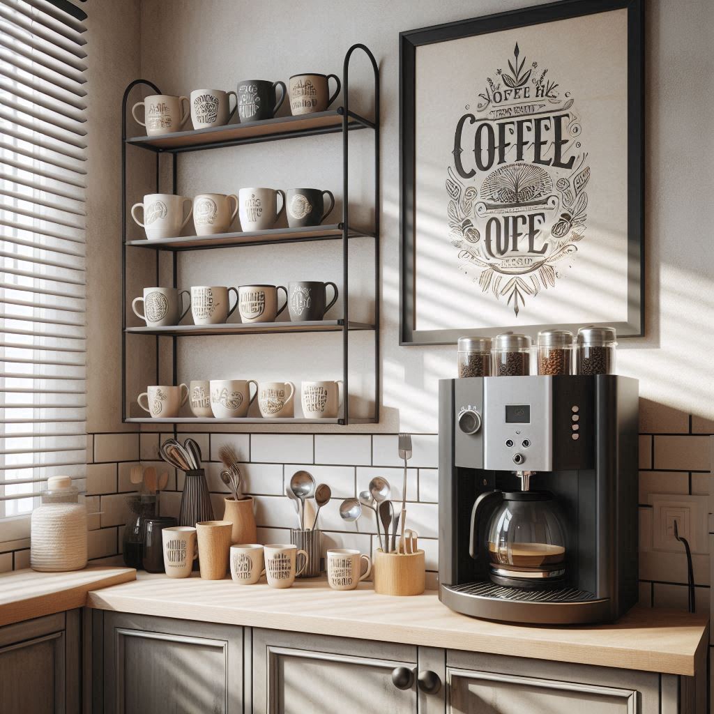 18 Small Kitchen Coffee Bar Ideas to Maximize Style and Space 14 18 Small Kitchen Coffee Bar Ideas to Maximize Style and Space