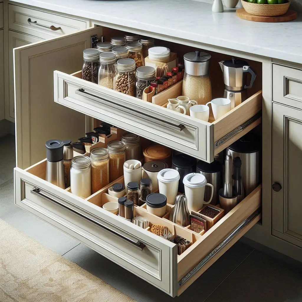19 Creative Coffee Bar Cabinet Ideas to Organize Your Morning Routine 18 19 Creative Coffee Bar Cabinet Ideas to Organize Your Morning Routine