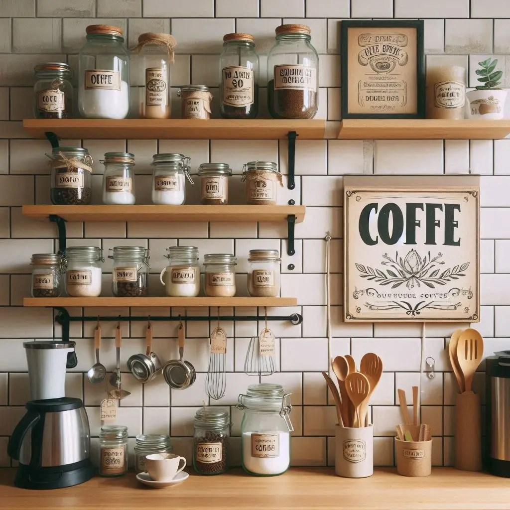 18 Small Kitchen Coffee Bar Ideas to Maximize Style and Space 11 18 Small Kitchen Coffee Bar Ideas to Maximize Style and Space