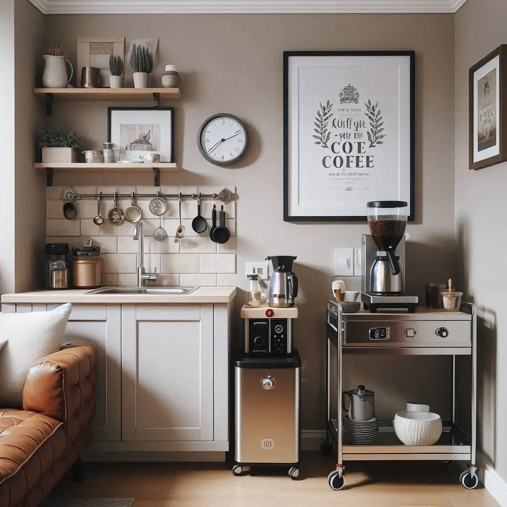 18 Small Kitchen Coffee Bar Ideas to Maximize Style and Space 7 18 Small Kitchen Coffee Bar Ideas to Maximize Style and Space