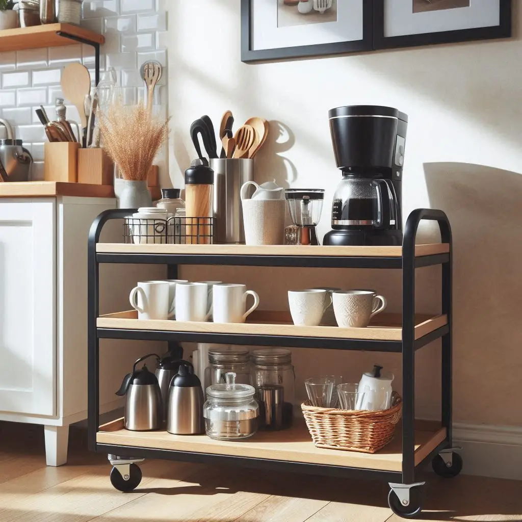 18 Small Kitchen Coffee Bar Ideas to Maximize Style and Space 2 18 Small Kitchen Coffee Bar Ideas to Maximize Style and Space