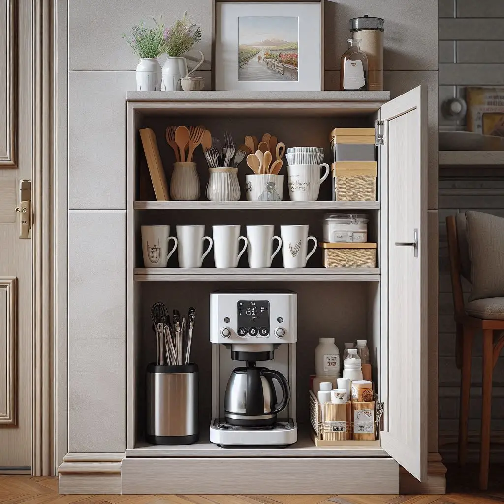 18 Small Kitchen Coffee Bar Ideas to Maximize Style and Space 17 18 Small Kitchen Coffee Bar Ideas to Maximize Style and Space