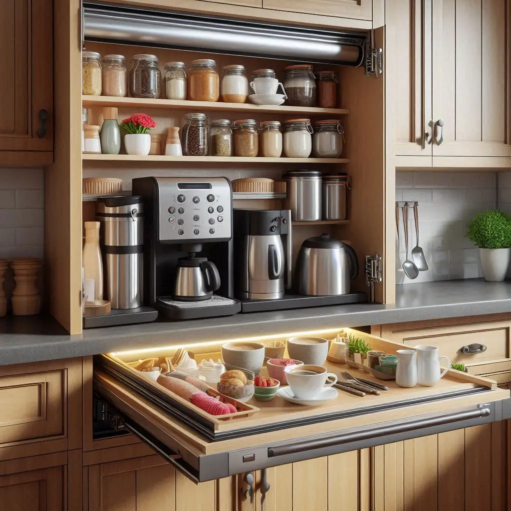 18 Smart Coffee Bar Ideas with Hidden Storage to Keep Your Space Clutter-Free 13 18 Smart Coffee Bar Ideas with Hidden Storage to Keep Your Space Clutter-Free