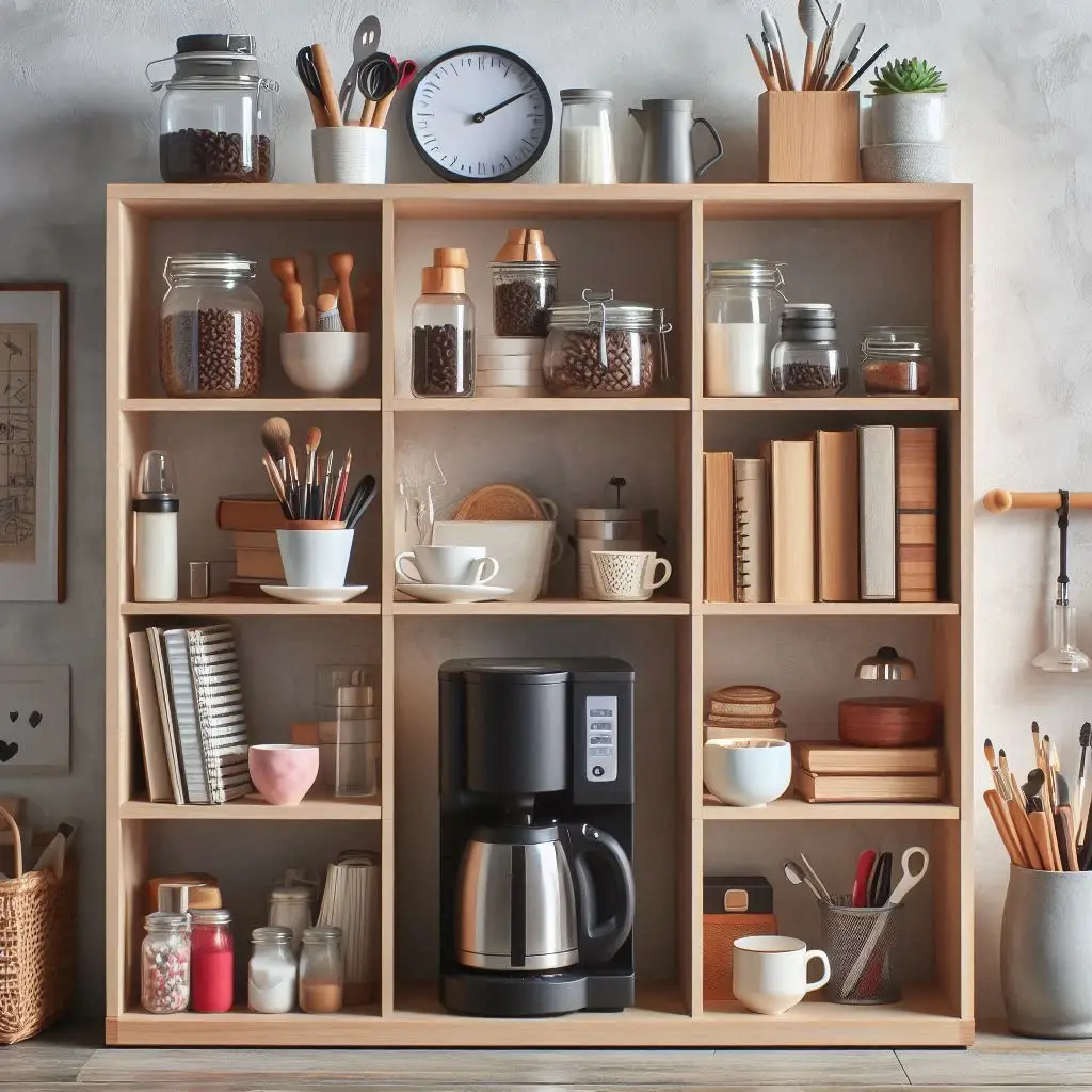 19 Creative Coffee Bar Cabinet Ideas to Organize Your Morning Routine 13 19 Creative Coffee Bar Cabinet Ideas to Organize Your Morning Routine