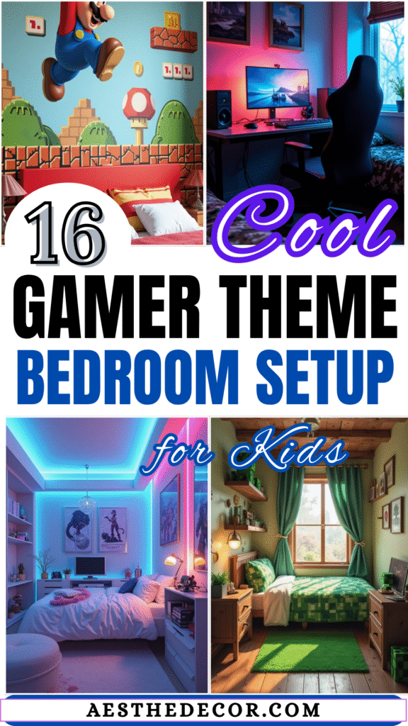 16 Easy Gamer Theme Bedroom Ideas Every Kid Will Love 2 16 Easy Gamer Theme Bedroom Ideas Every Kid Will Love